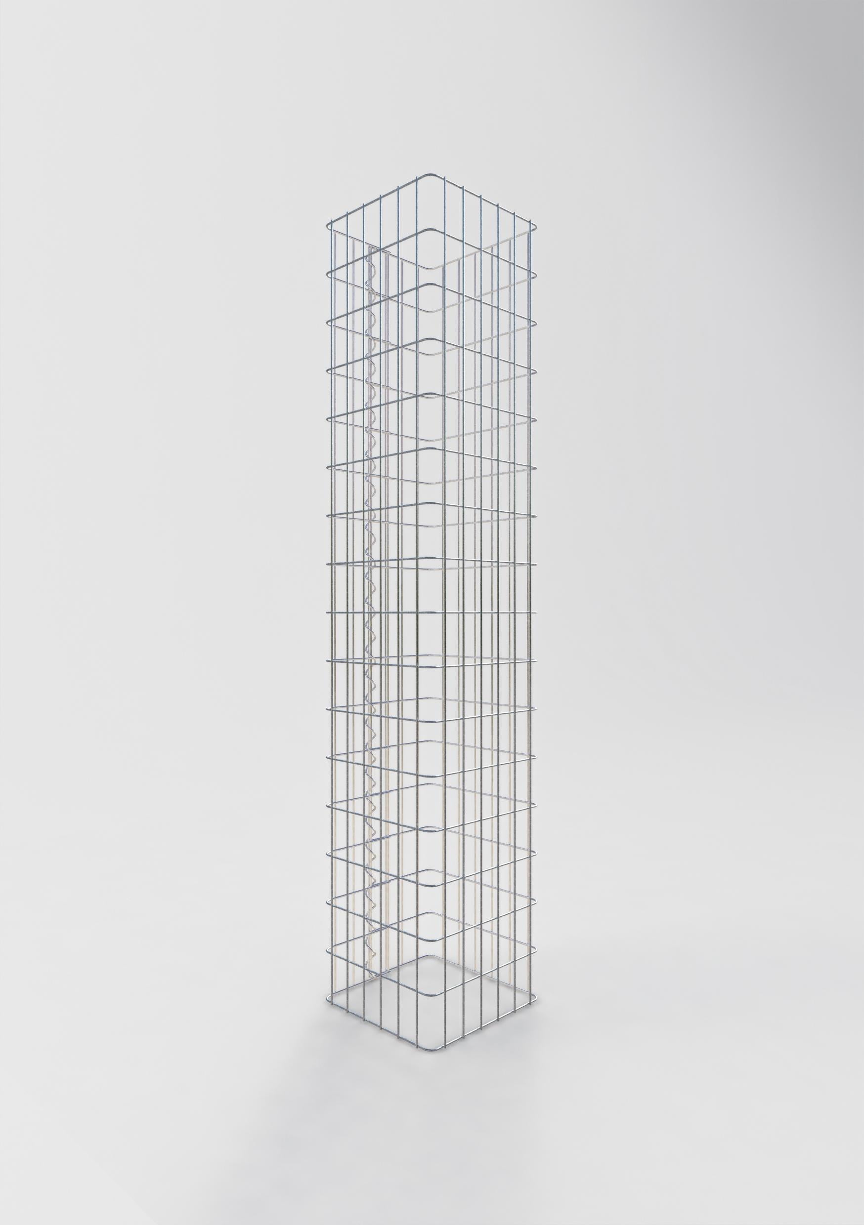 Gabion column square 32 cm x 32 cm, 160 cm height, MW 5 cm x 10 cm