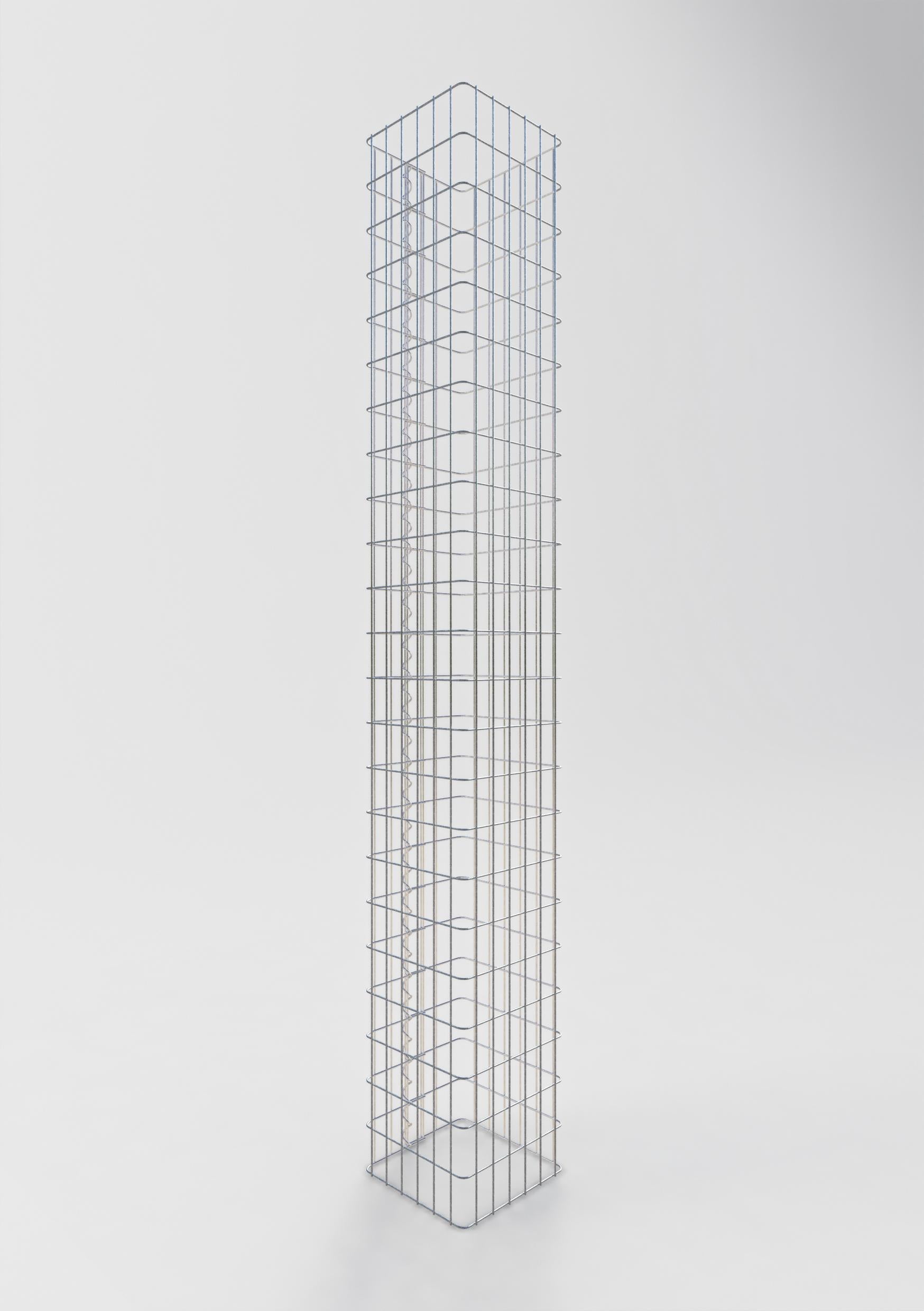 Columna de gaviones angular 32 cm x 32 cm, 230 cm de altura, MW 5 cm x 10 cm