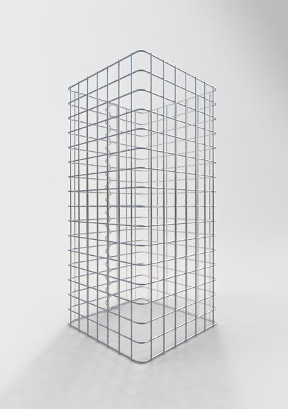 Colonna di gabbioni, angolare 37 cm x 37 cm, alta 80 cm, MW 5 cm x 5 cm