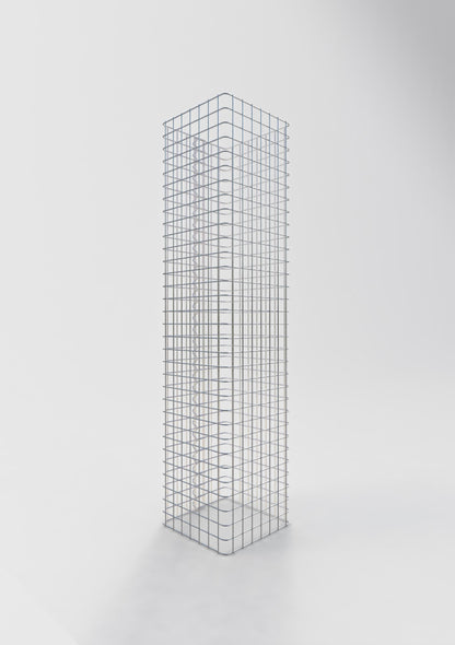 Colonne de gabion carrée 37 cm x 37 cm, 160 cm de hauteur, MW 5 cm x 5 cm