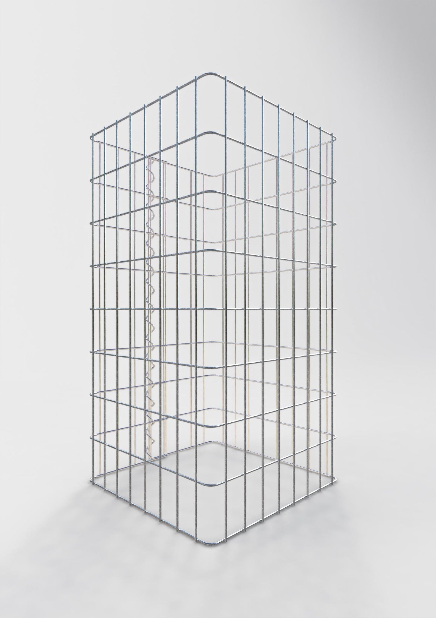 Colonne de gabion carrée 42 cm x 42 cm, 80 cm de hauteur, MW 5 cm x 10 cm