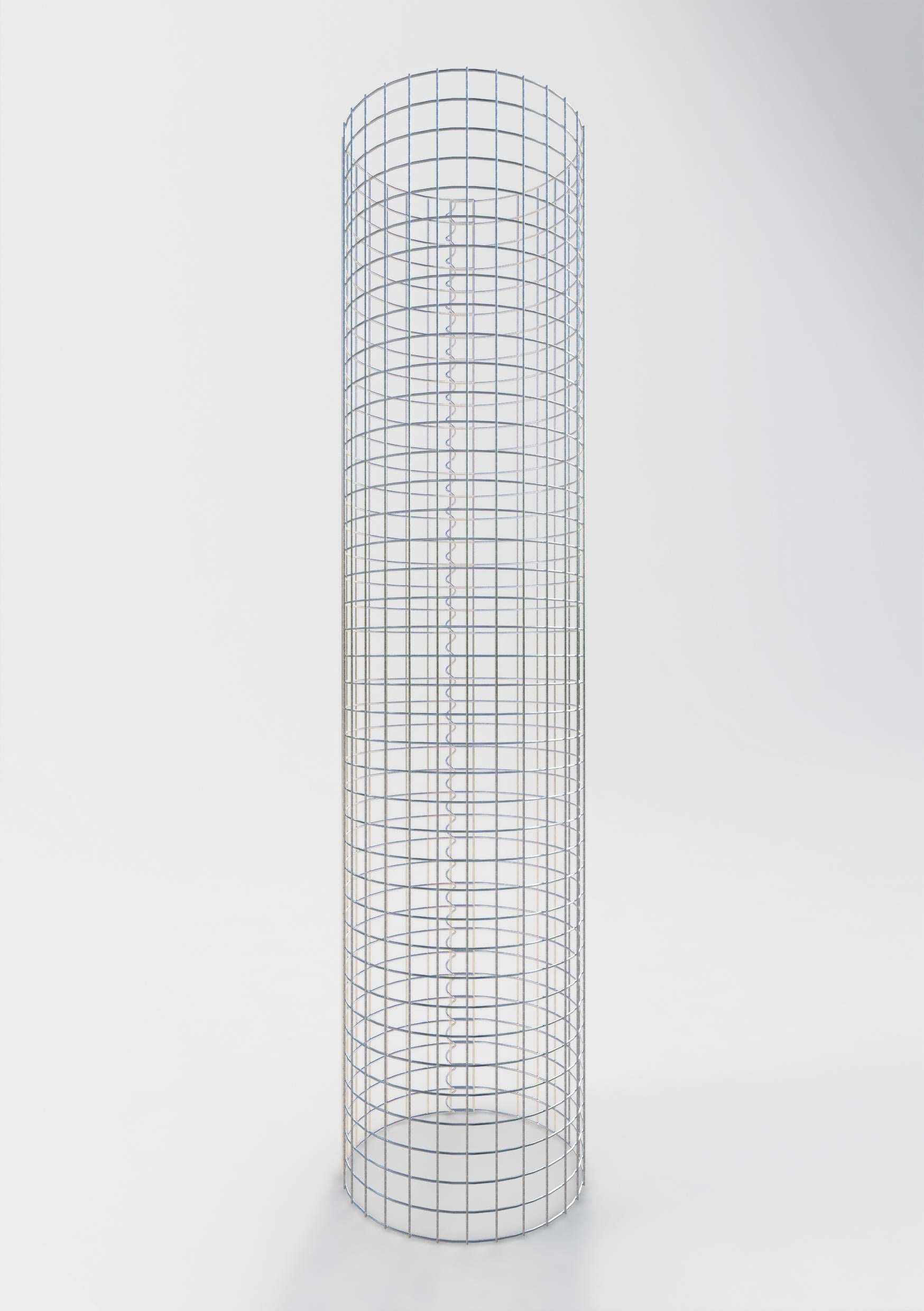 Colonna gabbionata rotonda 47 cm di diametro, 200 cm di altezza, maglia 5 cm x 5 cm