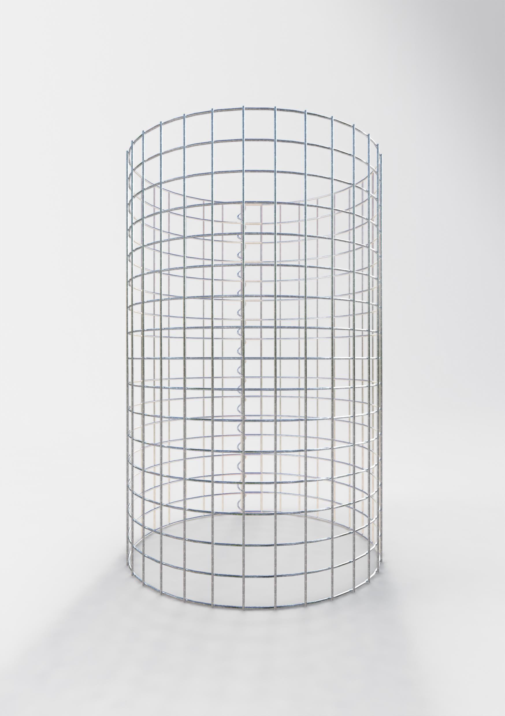 Gabion column around 52 cm diameter, 80 cm height, mesh size 5 cm x 5 cm